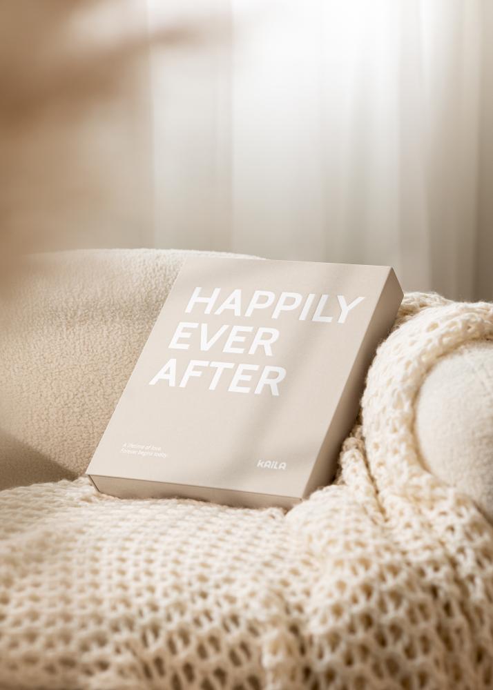 BGA KAILA HAPPILY EVER AFTER Creme - Coffee Table Photo Album (60 Black Pages)