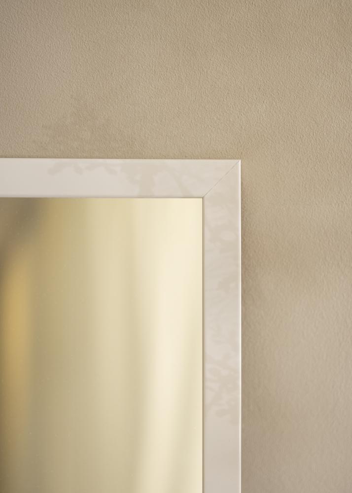 Ramverkstad Mirror White Wood Glossy - Custom Size