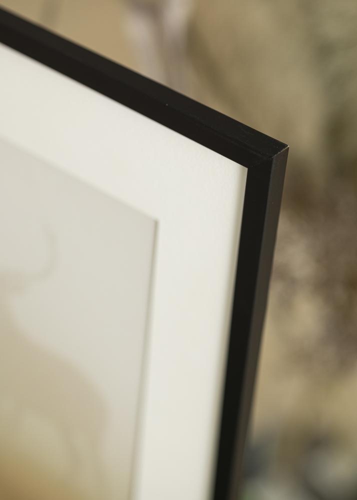 Ram med passepartou Frame Edsbyn Acrylic Glass Black 40x60 cm - Picture Mount White 32.9x48.3 cm