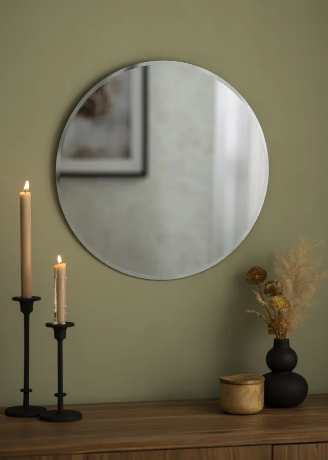 KAILA KAILA Round Mirror Dark Smoked Grey Deluxe 50 cm Ø