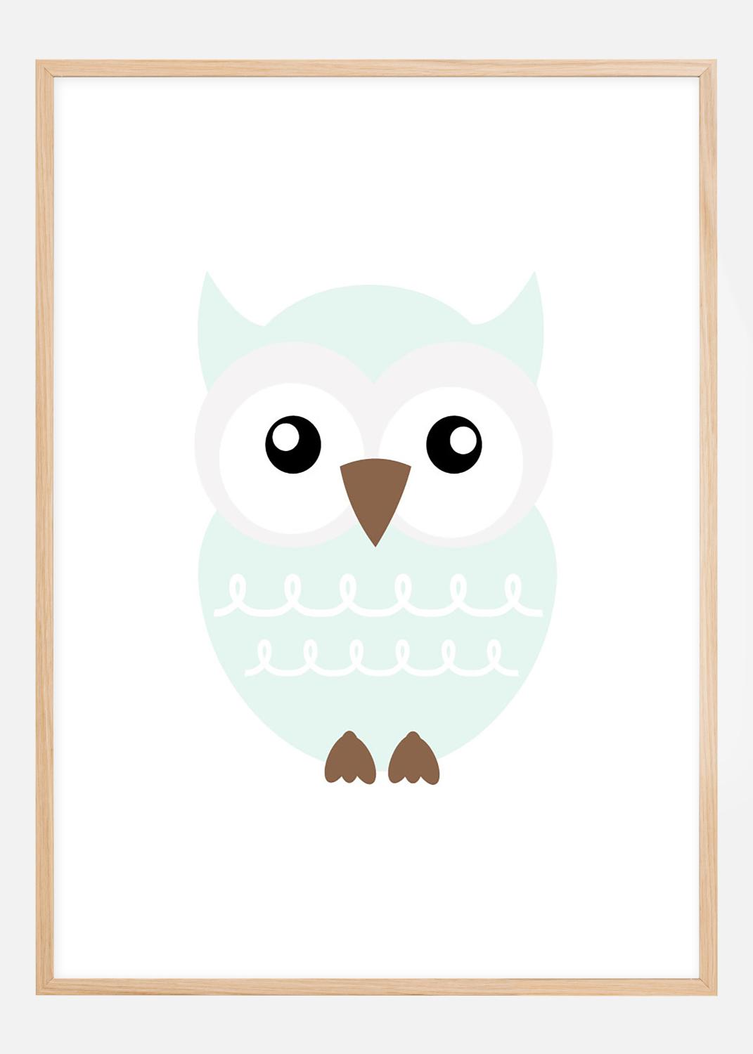 Product Image for Owl Solo - Ice blue Poster (30x40 cm)