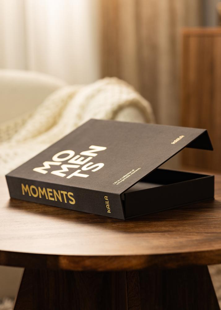 KAILA KAILA MOMENTS Black - Coffee Table Photo Album (60 Black Pages)