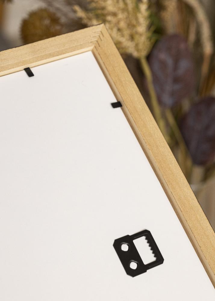 Ram med passepartou Frame Brown Wood 40x50 cm - Picture Mount White 29.7x42 cm (A3)