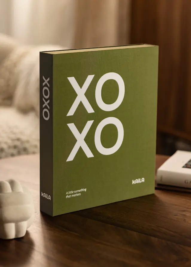 KAILA KAILA XOXO Olive - Coffee Table Photo Album (60 Black Pages)