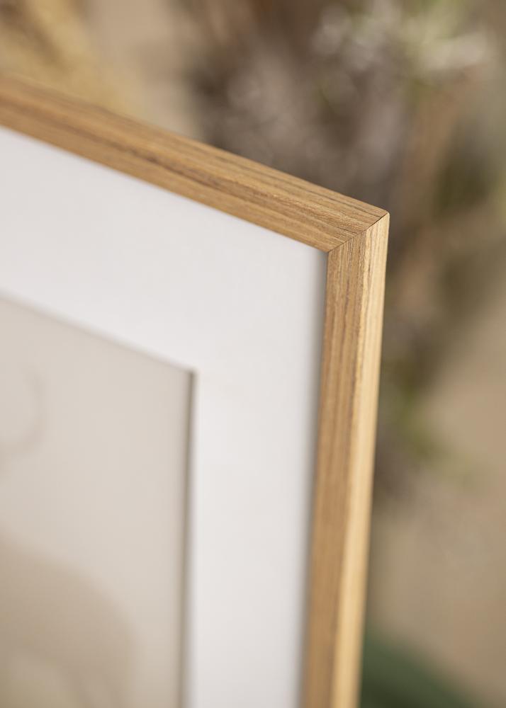 Ram med passepartou Frame Edsbyn Teak 45x60 cm - Picture Mount White 35x50 cm