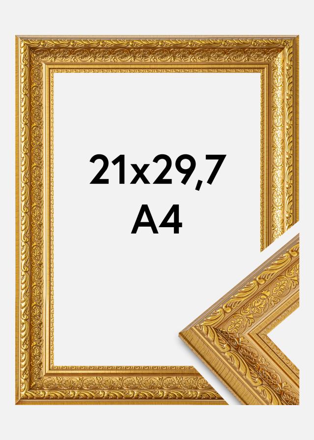 BGA Frame Ornate Acrylic Glass Gold 21x29.7 cm (A4)