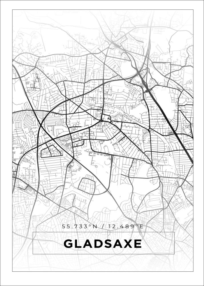 Bildverkstad Map - Gladsaxe - White Poster