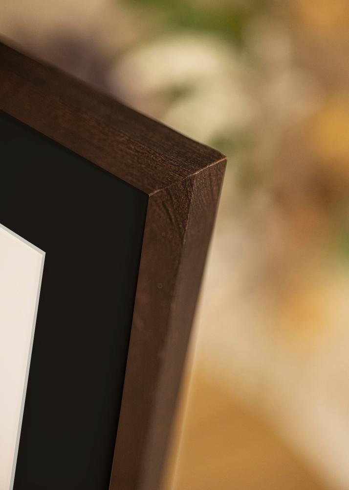 Ram med passepartou Frame Selection Walnut 60x60 cm - Picture Mount Black 50x50 cm