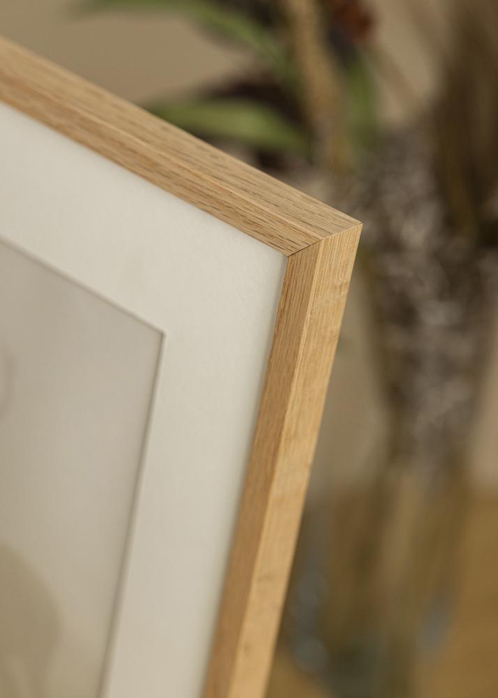 Ram med passepartou Frame E-Line Oak 70x100 cm - Picture Mount White 61x91,5 cm