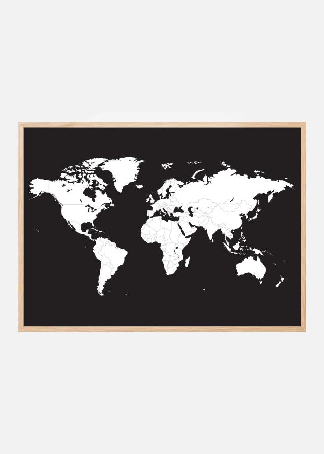 Bildverkstad World map White Poster