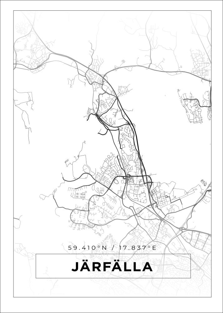 Bildverkstad Map - Järfälla - White Poster