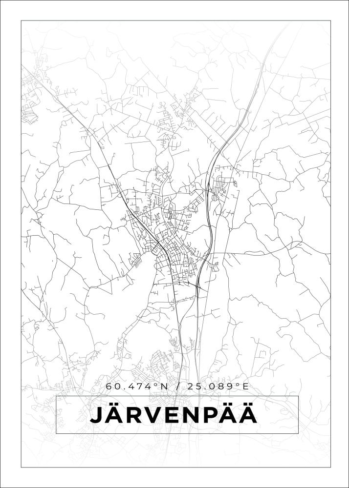 Bildverkstad Map - Järvenpää - White Poster