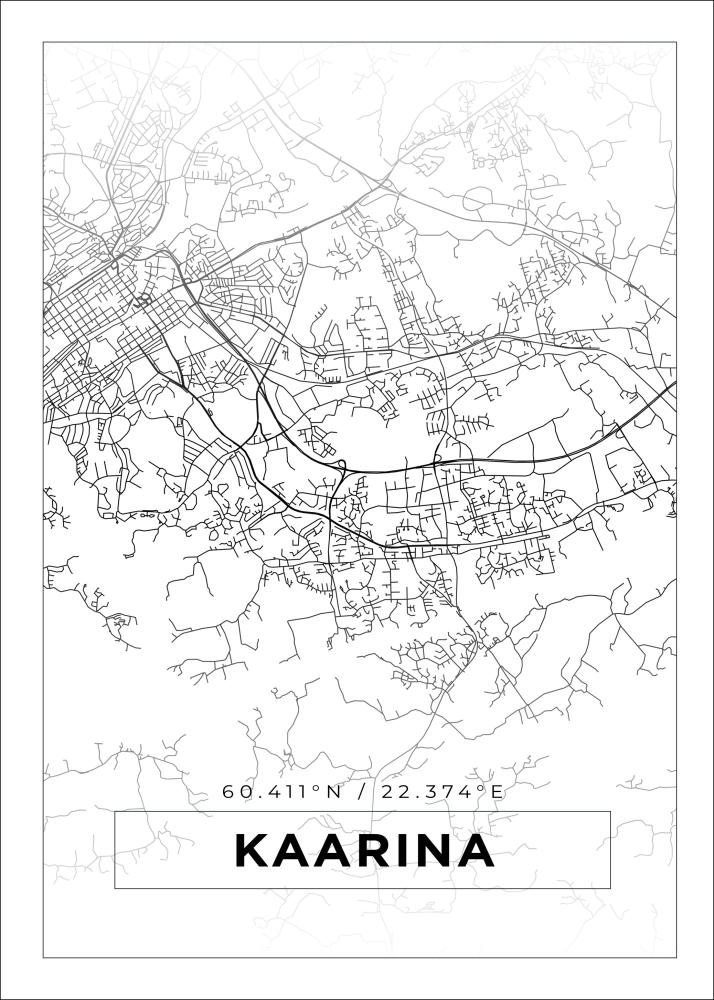 Bildverkstad Map - Kaarina - White Poster