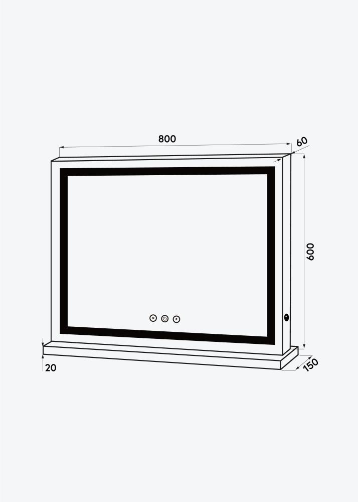 KAILA KAILA Make-up Mirror Base Horisontal LED White 80x60 cm