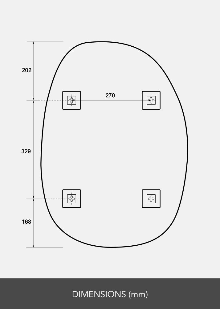 BGA Mirror Oblong II 50x70 cm