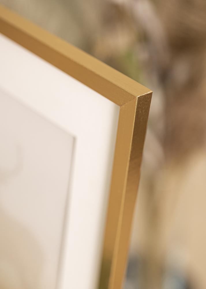 Ram med passepartou Frame Trendy Gold 45x60 cm - Picture Mount White 32x45 cm