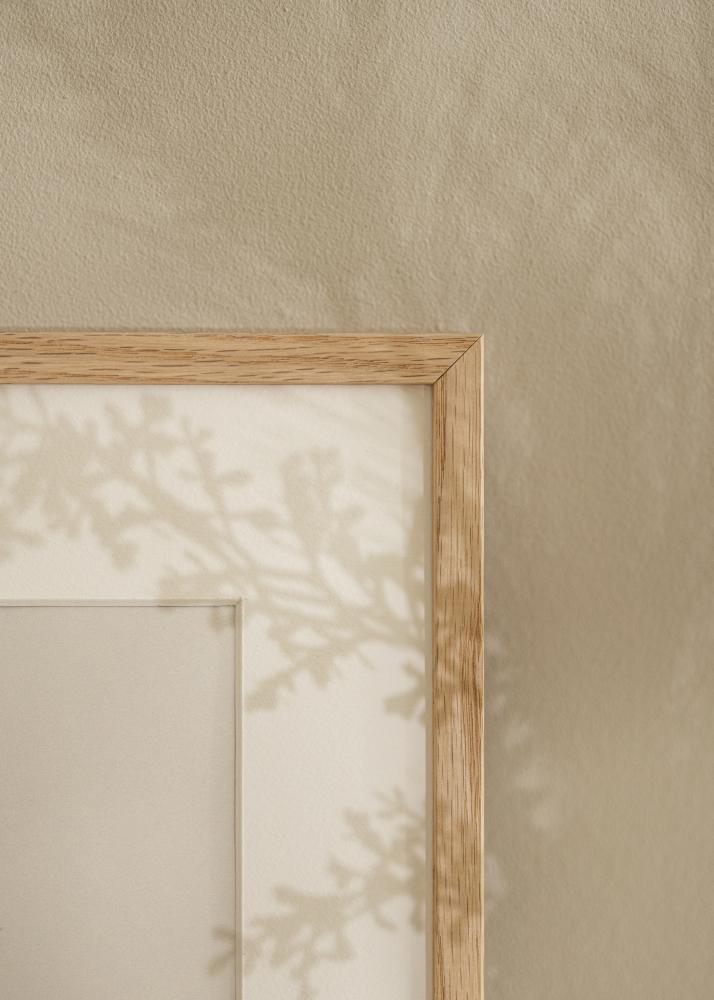 Ram med passepartou Frame E-Line Oak 70x100 cm - Picture Mount White 61x91,5 cm