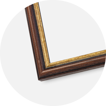 Ram med passepartou Frame Horndal Brown 35x50 cm - Picture Mount Black 10x15 inches