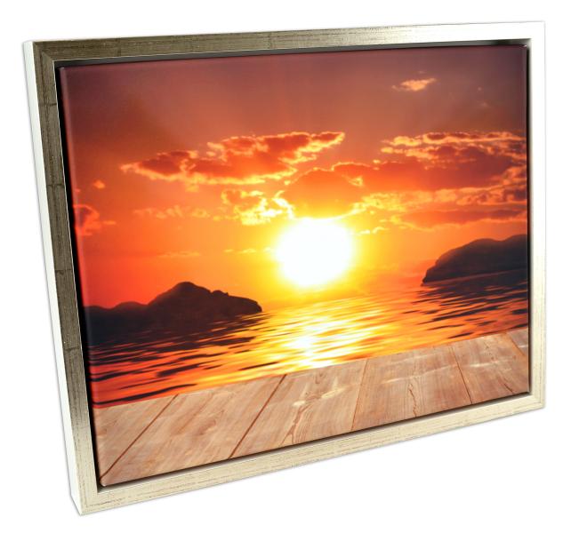 Ramverkstad Kungsgården Canvas picture frame White/Silver - Custom Size