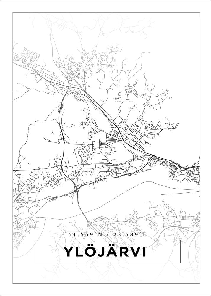 Bildverkstad Map - Ylöjärvi - White Poster