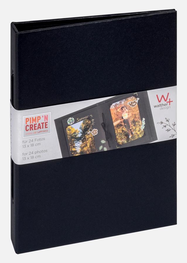 Walther Pac Mini Album Black - 13.5x18.5 cm (12 Black pages / 6 sheets)