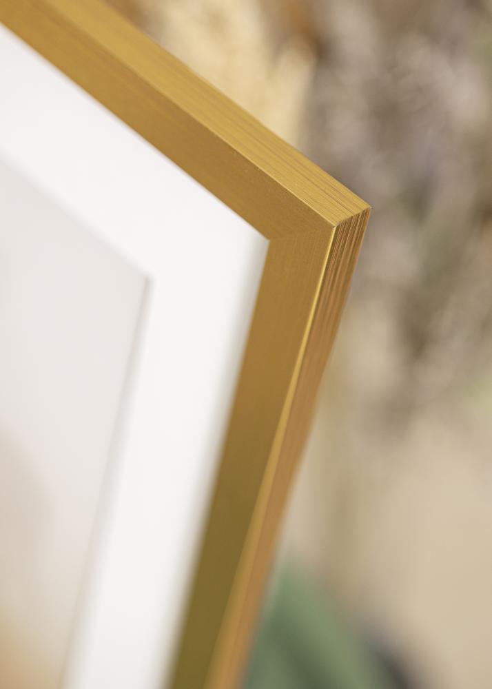 Ram med passepartou Frame Gold Wood 70x100 cm - Picture Mount White 60x90 cm