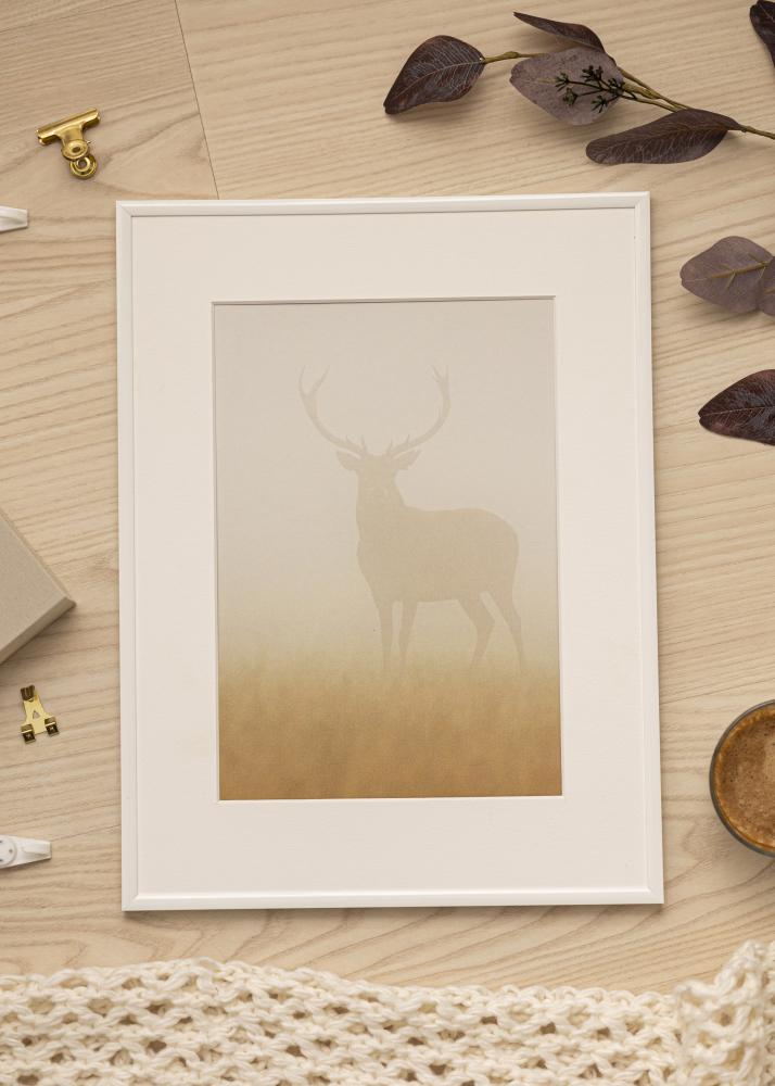 Ram med passepartou Frame New Lifestyle White 40x50 cm - Picture Mount White 30x40 cm