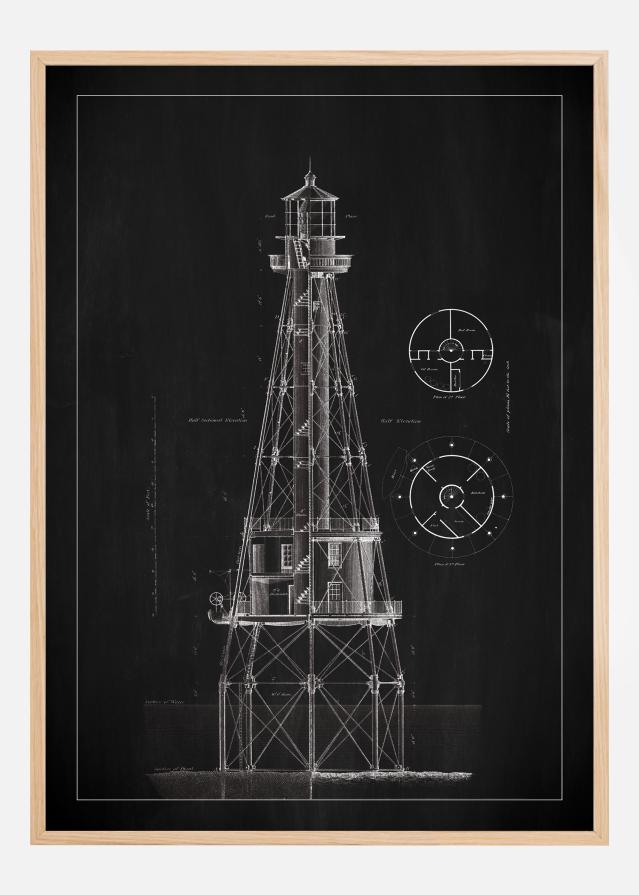 Bildverkstad Slate - Lighthouse - Ship Shoal Lighthouse Poster