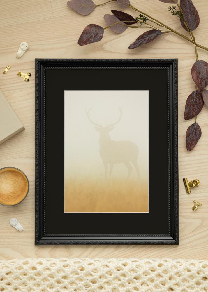 Ram med passepartou Frame Abisko Black 20x25 cm - Picture Mount Black 14x18 cm