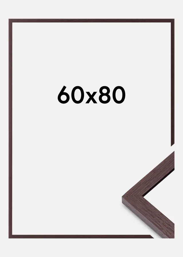 BGA Frame Modern Acrylic Glass Walnut 60x80 cm