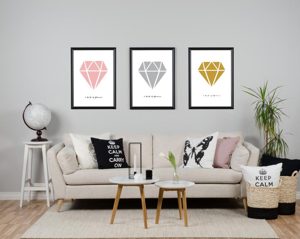 Bildverkstad Diamond - Gold Poster