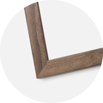 Ram med passepartou Frame Stilren Walnut 70x100 cm - Picture Mount White 24x36 inches