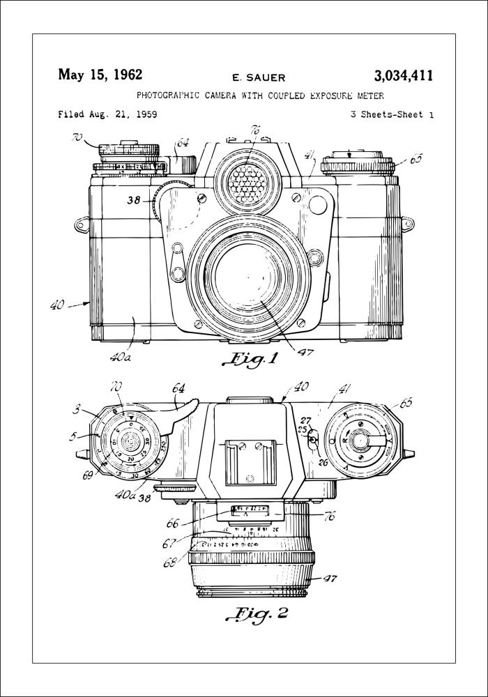 Bildverkstad Patent drawing - Camera I Poster