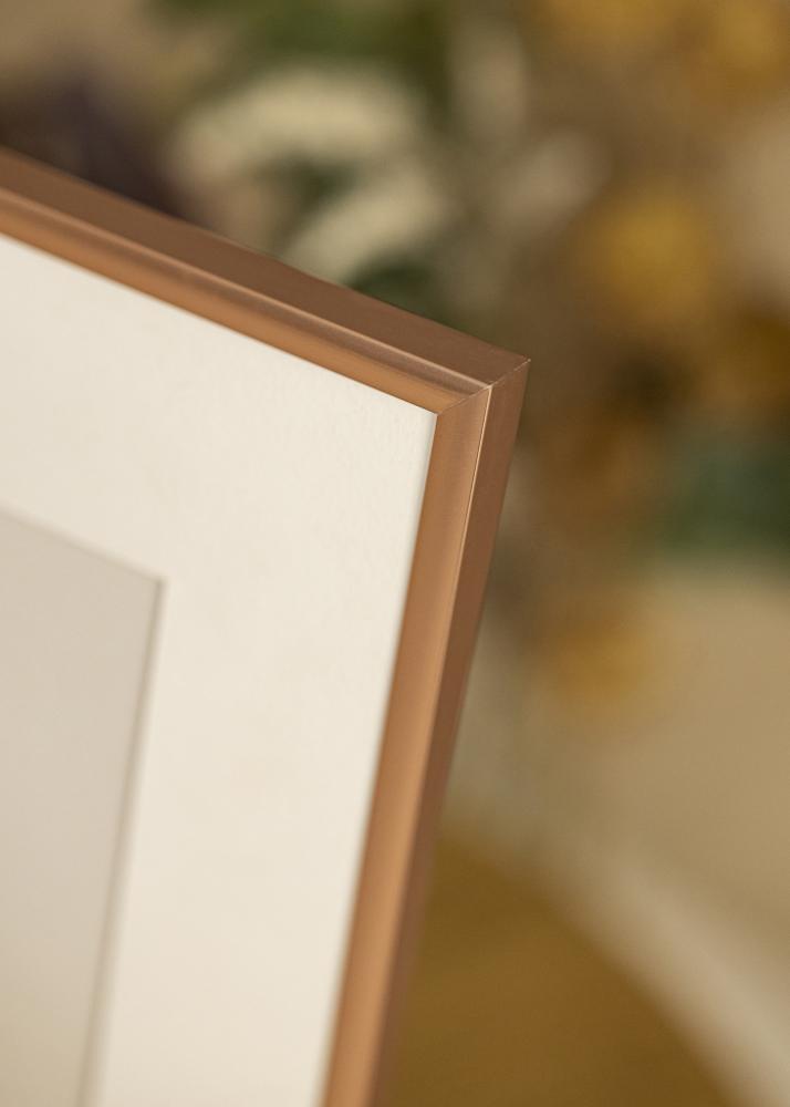 Ram med passepartou Frame Scandi Rose Gold 30x40 cm - Picture Mount White 8x12 inches