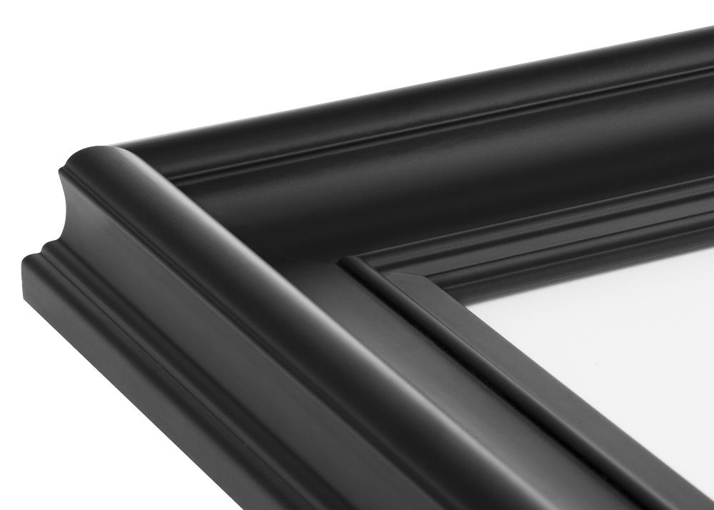 Ram med passepartou Frame Mora Premium Black 50x70 cm - Picture Mount White 42x59.4 cm (A2)