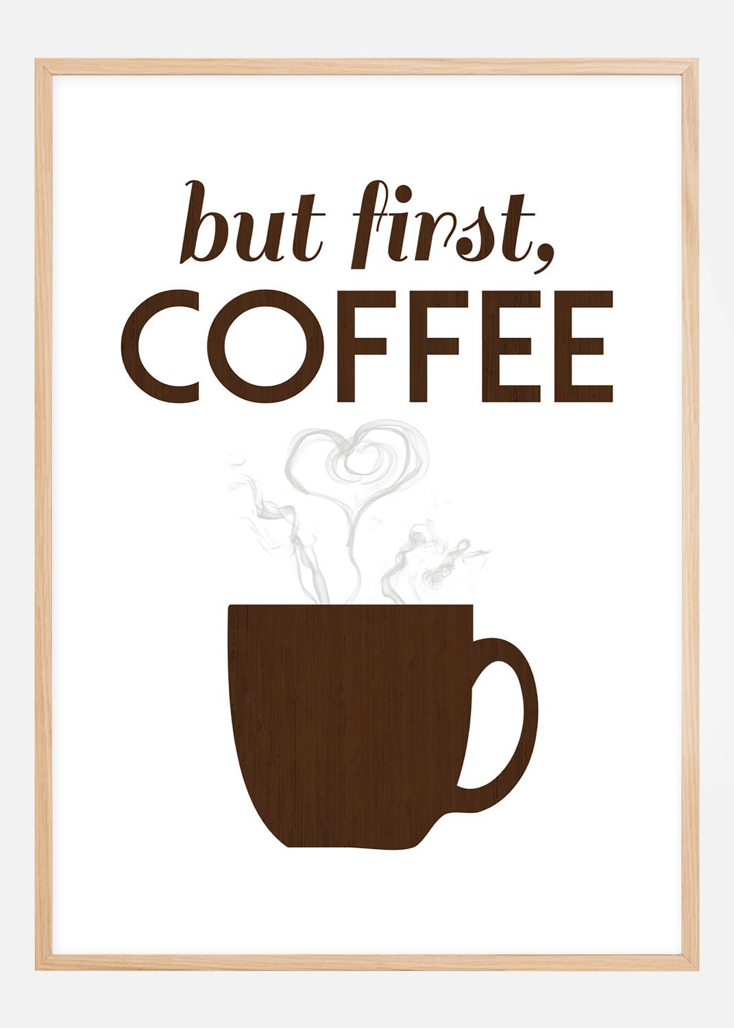 Product Image for But first coffee - Wood Poster (21x29.7 cm (A4))