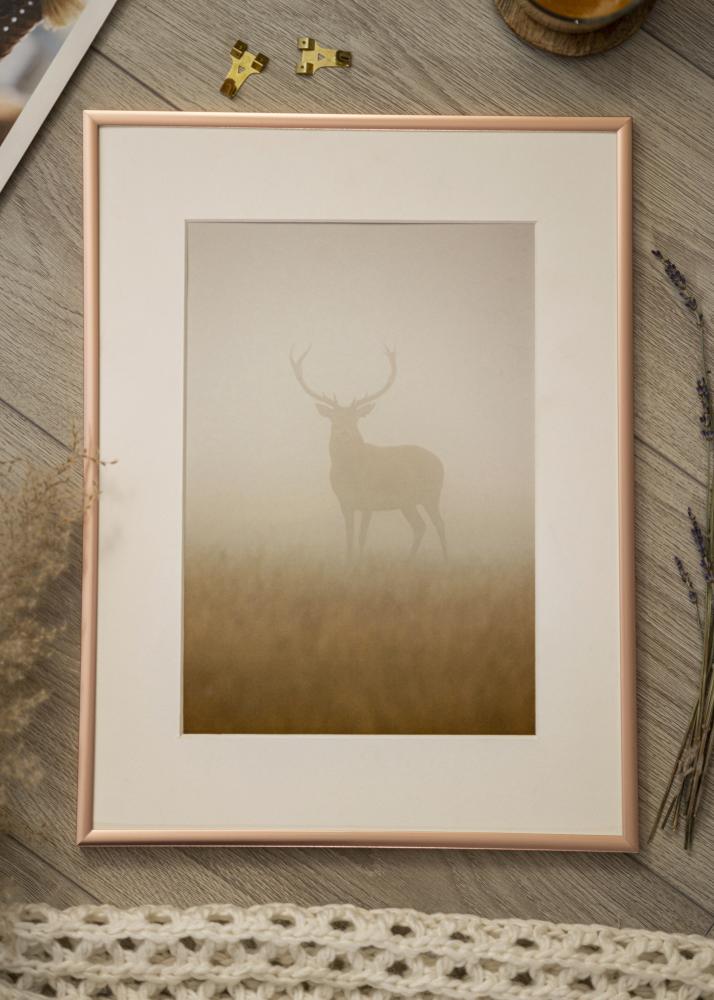 Ram med passepartou Frame Scandi Rose Gold 30x40 cm - Picture Mount White 8x12 inches