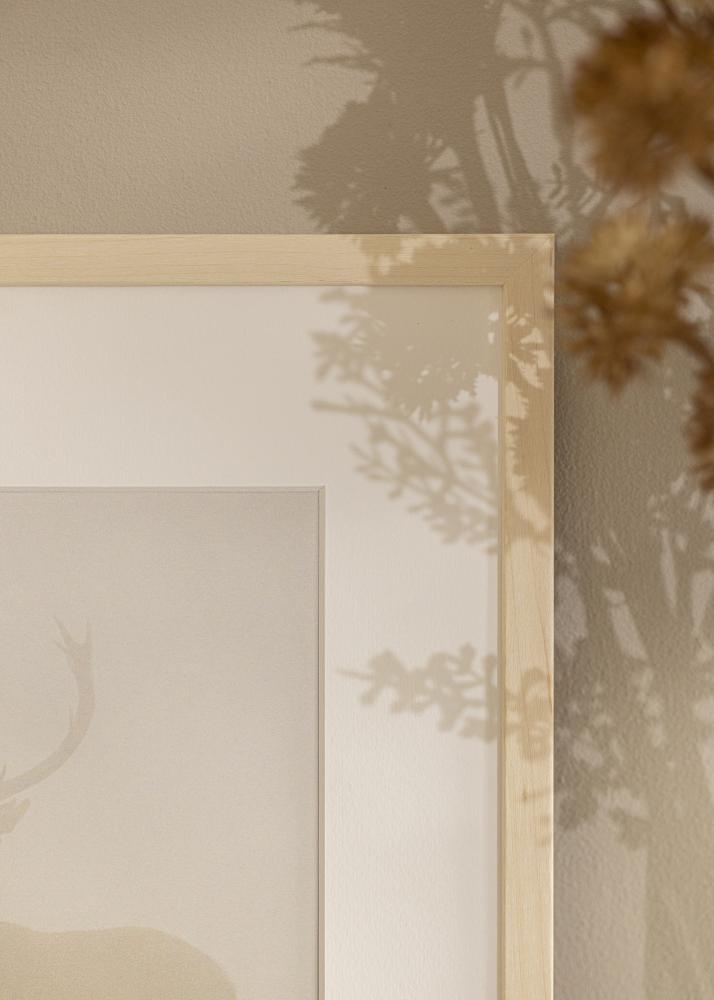 Ram med passepartou Frame Edsbyn Maple 60x60 cm - Picture Mount White 45x45 cm