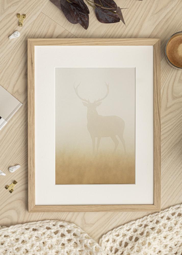 Ram med passepartou Frame Grimsåker Oak 20x20 cm - Picture Mount White 15x15 cm