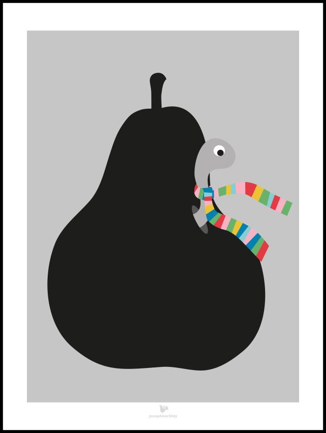 Bildverkstad Pear - Grey Poster