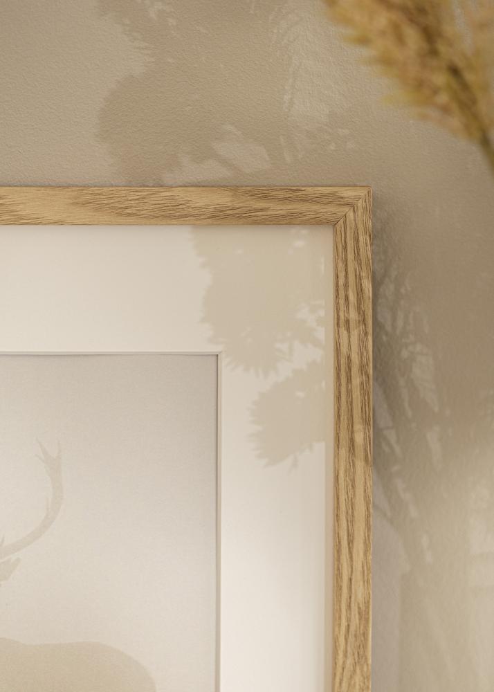 Ram med passepartou Frame Trendy Oak 50x50 cm - Picture Mount White 35x35 cm