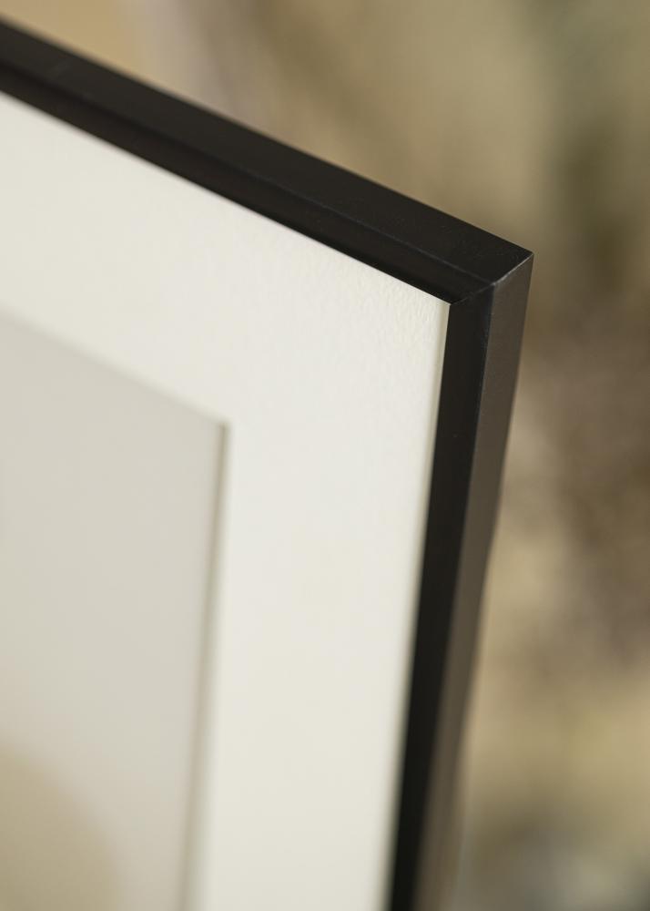 Ram med passepartou Frame New Lifestyle Matt Black 40x50 cm - Picture Mount White 30x40 cm