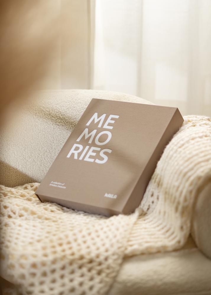 KAILA KAILA MEMORIES Grey/White - Coffee Table Photo Album (60 Black Pages)