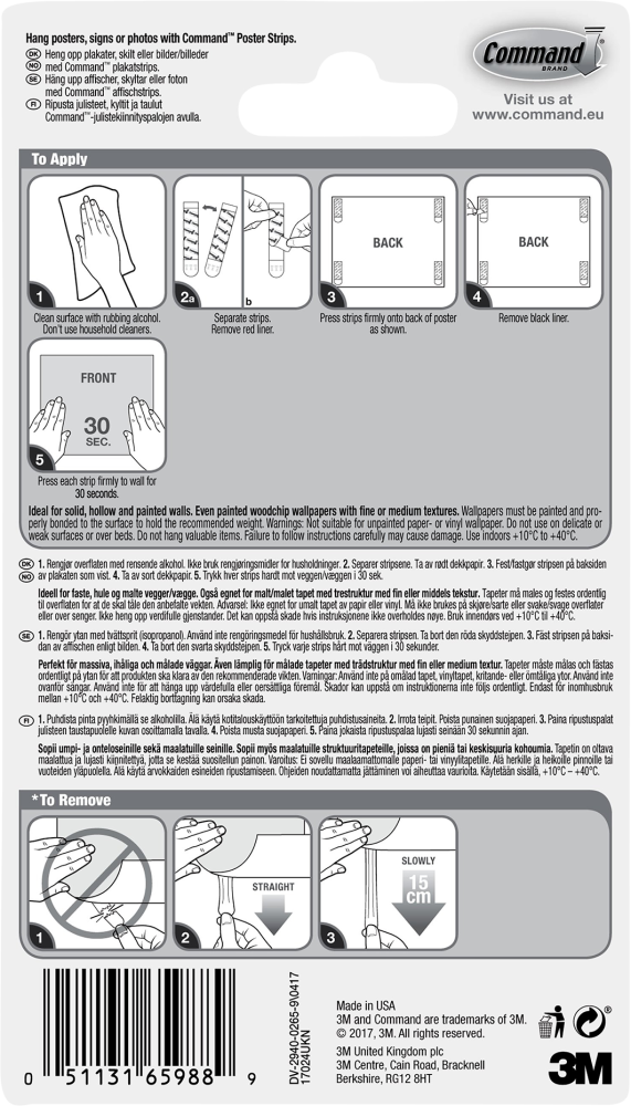 Focus 3M Command Poster Strips