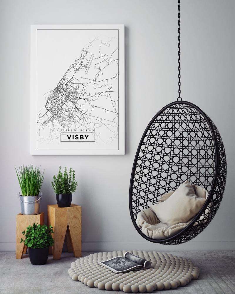 Bildverkstad Map - Visby - White Poster