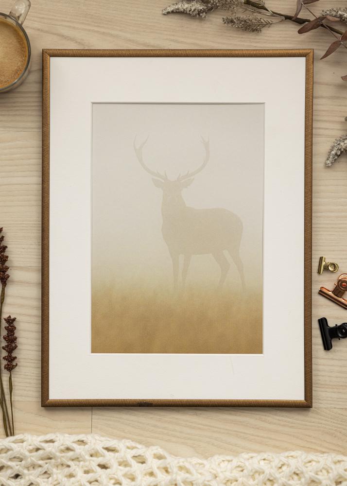 Ram med passepartou Frame New Lifestyle Bronze 60x80 cm - Picture Mount White 50x70 cm