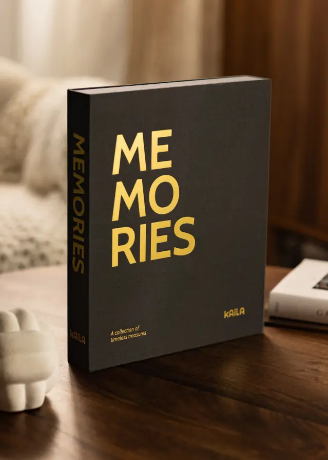 KAILA KAILA MEMORIES Black - Coffee Table Photo Album (60 Black Pages)