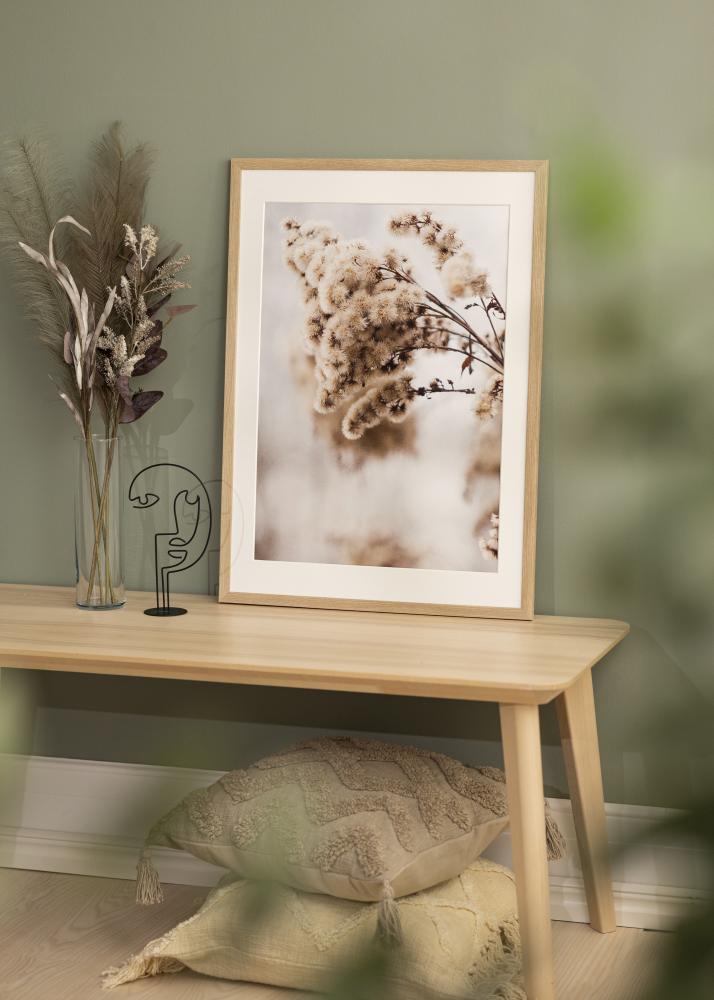 Ram med passepartou Frame Stilren Oak 35x45 cm - Picture Mount White 11x14 inches