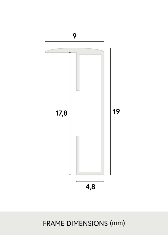 Estancia Frame Aluminium Acrylic glass Black 70x100 cm